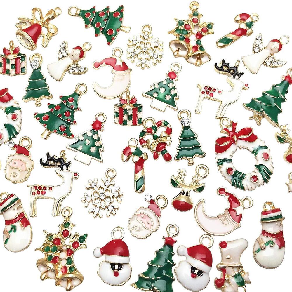 2042 38pcs Christmas Pendant Charm for Necklace Bracelet Jewelry Making